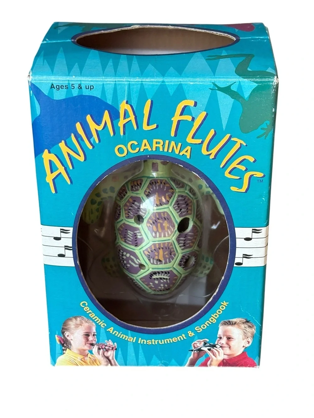 Animal Flutes Ocarina Cermaic Turtle Animal Instrument & Songbook NEW